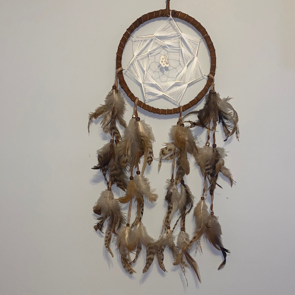Brown and White Tulum Dreamcatcher Wall Decor